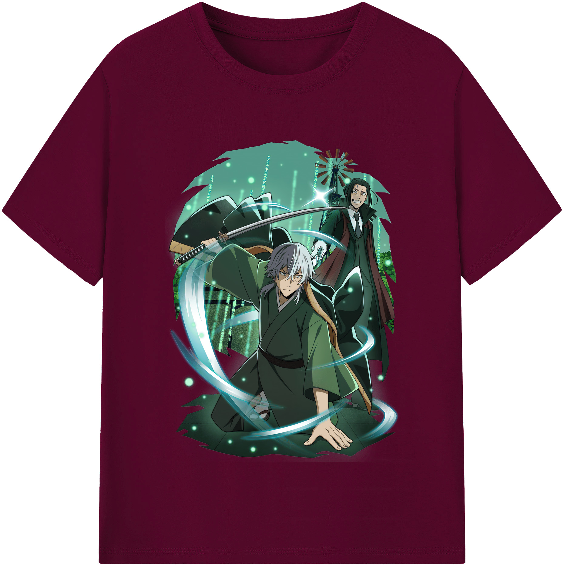 （画像用） 文豪ストレイドッグス Bungo Stray Dogs レディースカジュアルプリントTシャツ（綿100％）